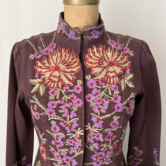 Vintage Embroidered Floral Duster Coat - Picture 4 of 16